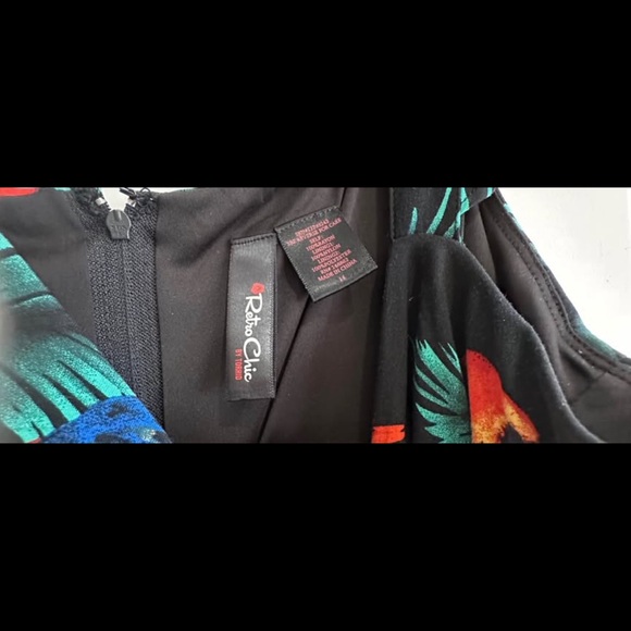 TORRID Retro Chic Black Dress with Vibrant Floral Accents and Crinoline - Picture 5 of 5